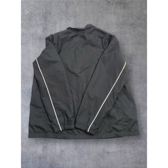 Vtg Starter Windbreaker Track Jacket Men’s Large Black Gray Lightweight Y2K - Picture 2 of 11